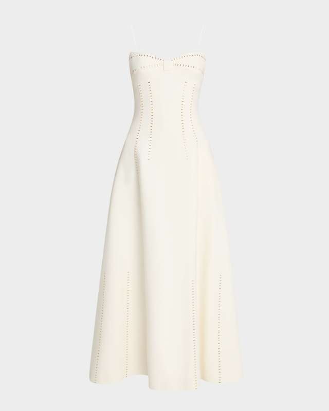 Embellished Cady Midi Dress